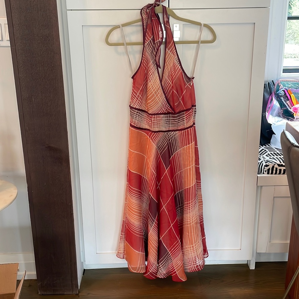 Silk halter neck dress